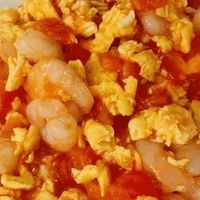 我的年度新喜，番茄鸡蛋炒虾仁的简易烹饪步骤