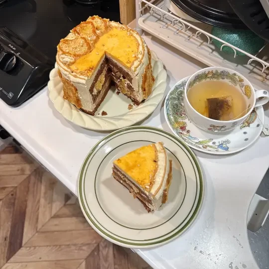 复刻成功！！秋天第一个奶皮子蛋糕！🍰