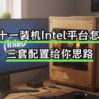 双十一装机Intel平台怎么搭,三套配置给你思路