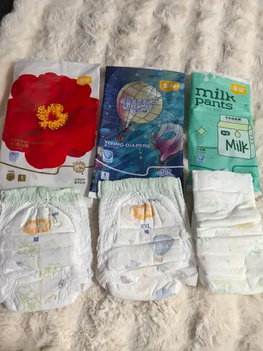 宜婴热门拉拉裤比对：山茶花/梦想家/牛奶裤