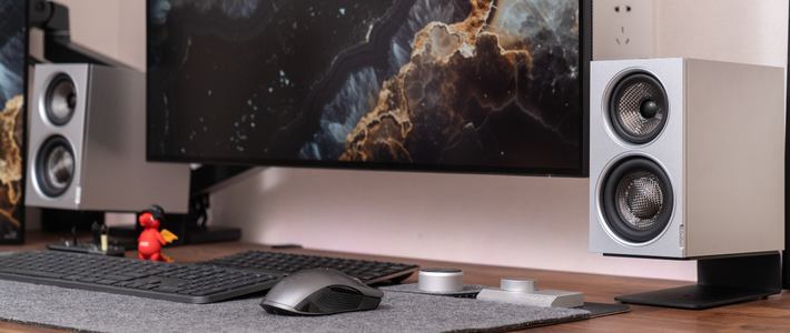 索威 MiniMax3 同轴三分频音箱，小空间桌面监听首选！