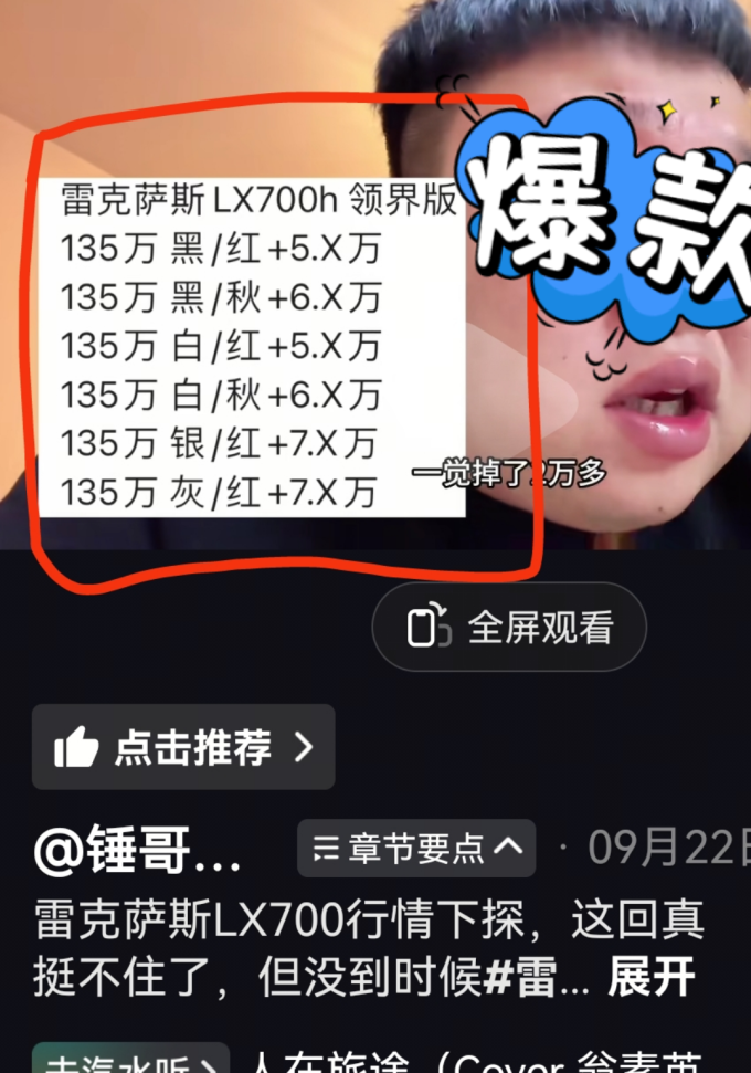 雷克萨斯大型SUV