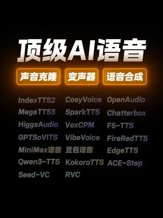 声音克隆+变声器+语音合成！AI语音终极整合包！ 这下真的是齐全了！
——————————
整合包仅供合法合规的学术研究与学习交流使用。严禁用于任何欺诈、诽谤、骚扰或其他侵犯他人合法权益的非法活动！

