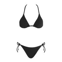 oceanmystery提花黑白挂脖比基尼，解锁度假高光时刻