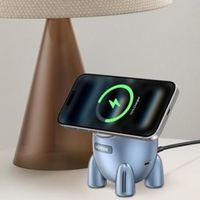 绿联推火箭造型25W二合一无线充电器