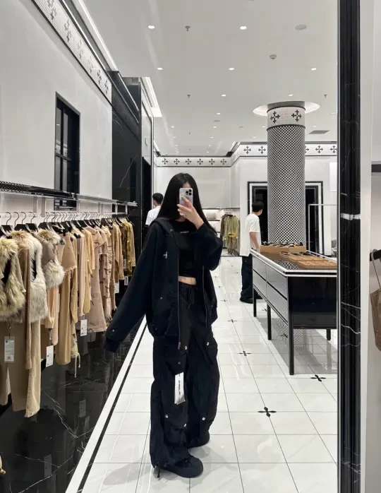🖤 拽姐出街标配！SMFK「机能风工装套装」炸街