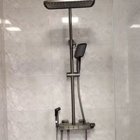 箭牌枪灰色钢琴键恒温淋浴花洒套装：重新定义卫浴奢享体验