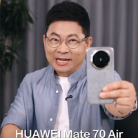 余承东首晒华为Mate 70 Air真机:7英寸大屏、6.6mm机身