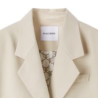 双11必入！太平鸟这件米色廓形西装，承包我一整个春天的体面