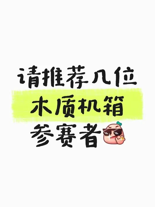 请推荐几位木质机箱参赛者？