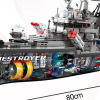 森宝956现代级驱逐舰积木男孩的硬核海军梦