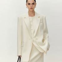 LYNEE奶油白醋酸西装封神！春季通勤穿搭天花板找到了✨