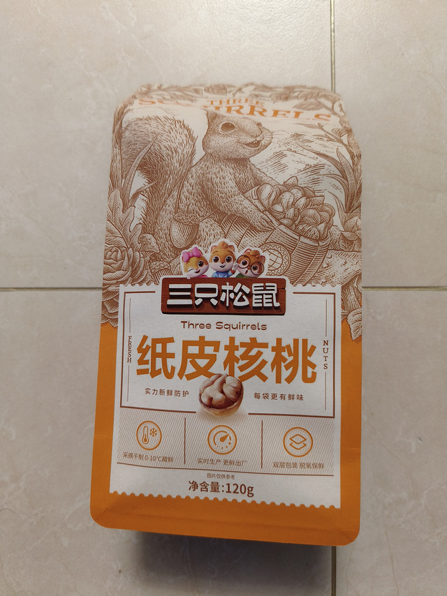 三只松鼠纸皮核桃原味