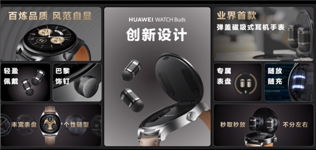 行业首创手表耳机二合一!华为WATCH Buds 2代年底亮相