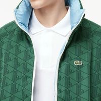 法国鳄鱼拼色厚外套，男女同款闭眼冲