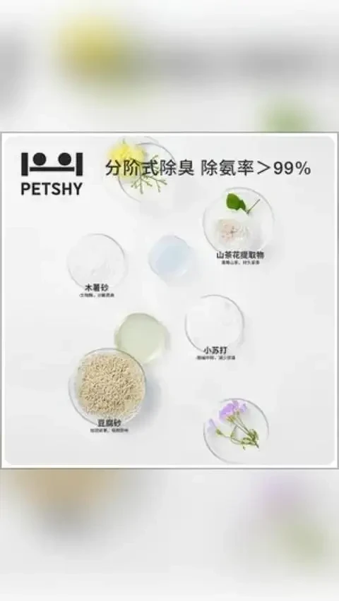 【8包40斤】PETSHY山茶花豆腐木薯膨润土混合猫砂低尘不粘底除臭 zb# 宠物好物# 铲屎官 # 猫砂# 猫砂测评 # 猫砂推荐