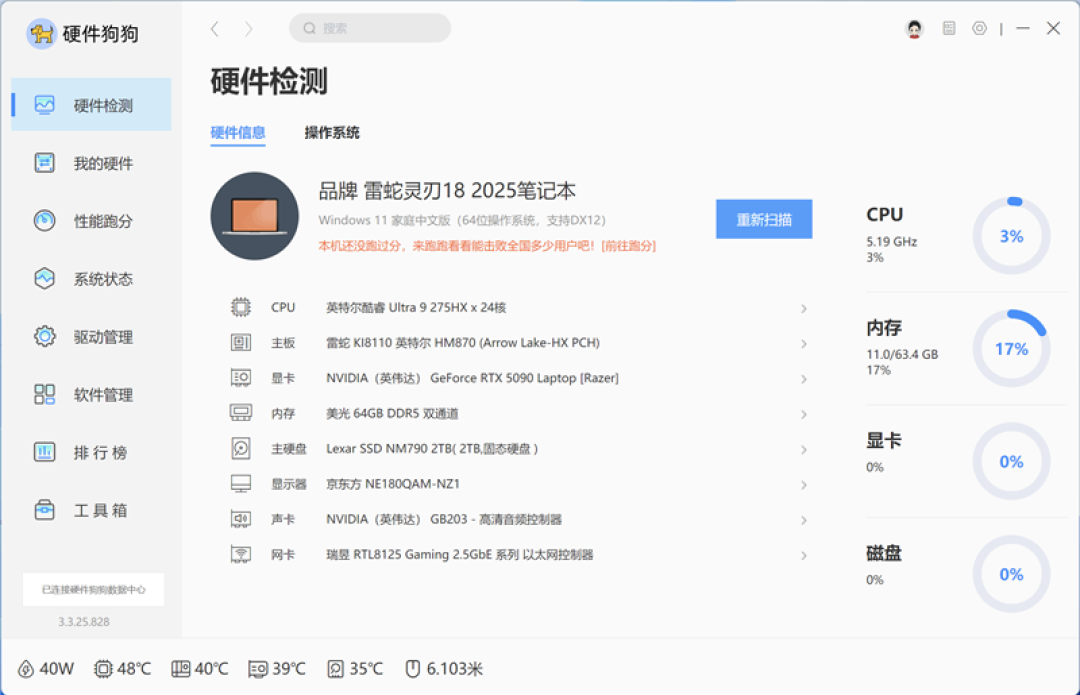 没有短板!雷蛇灵刃18 2025评测:配置拉满的顶级游戏本 18寸也能轻盈纤薄