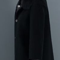 雪夕皮毛一体大衣，让婆婆气场全开显高贵