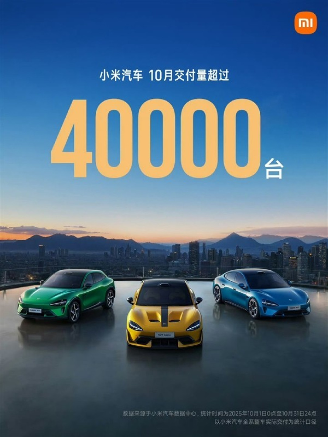 小米汽车10月交付破4万辆,即将下线第50万辆整车