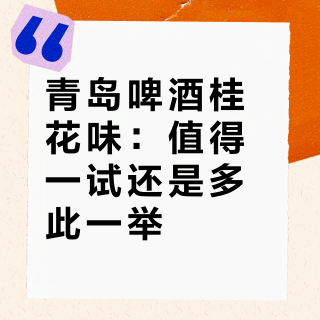 青岛啤酒桂花味：值得一试还是多此一举？1000+用户真实观点大碰撞