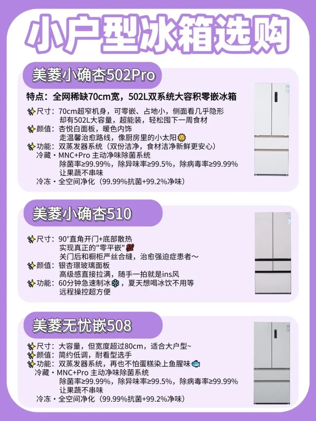 三款美菱嵌入式冰箱测评！看完秒懂怎么选～✨