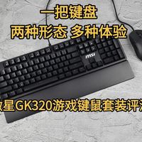 一把键盘,两种形态,多种体验,微星FORGE GK320、GM330游戏键鼠套装评测