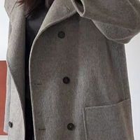 朗姿羊毛复古学院风外套