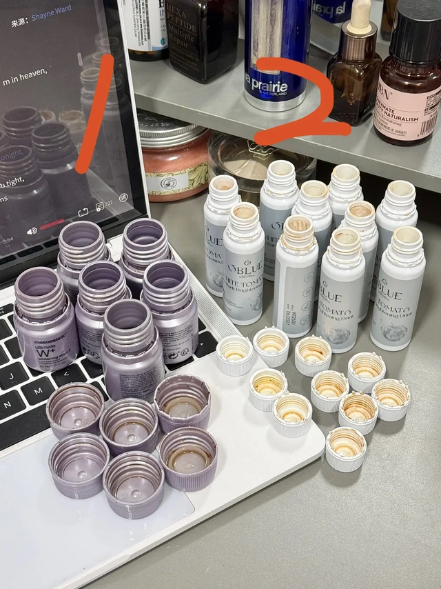 两款网红美白饮，一个空盒，一个退
