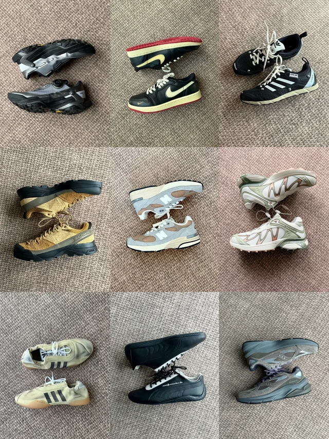 攒了一个月的好鞋分享。最近疯狂输出，好多鞋子都来不及单拍了，就以合集的形式分享一下吧。11月了，感觉后面也不会入手太多了。
1️⃣ FUGA 大坡王 黑山
难以拒绝的配色组合，也更加适合我秋冬的一些裤