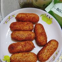 糯米团与韭菜鸡蛋春卷的搭配