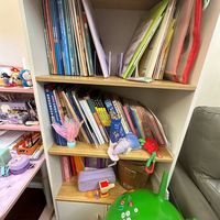 儿童书柜实木书架落地一体靠墙多功能储物架