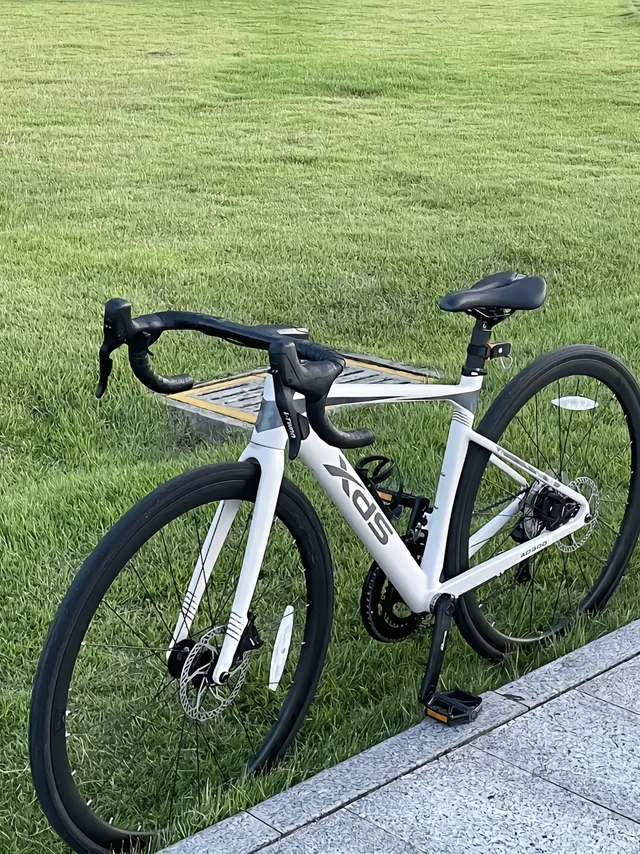 你说什么是真的？我告诉你我爸给我买的XDS/喜德盛25款AD300公路自行车  20速  油压碟刹  铝合金破风车架  全新X6一体车把    L-TWOOR7油压碟刹  Branta中空一体式齿盘 