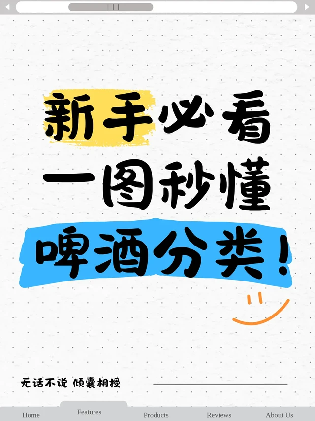 拯救选择困难症！一张图搞懂啤酒分类！