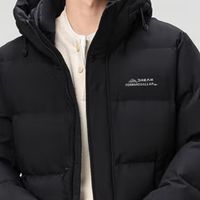 雪中飞男款羽绒服冬季高充绒过膝长款羽绒衣温暖连帽上衣