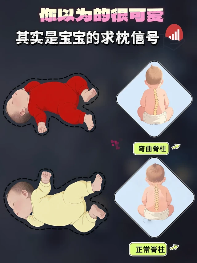 新手爸妈必看！科学选枕让宝宝安睡一整晚！各位新手爸爸妈妈们，你们在给宝宝挑选枕头这件事上是不是也特别纠结呀？可别小瞧选枕头这件事，它可是关乎宝宝睡眠质量和健康成长的大事呢。 
刚出生的宝宝脊柱是直的，