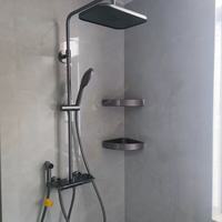 九牧枪灰花洒套装深度测评！卫生间颜值+体验双逆袭