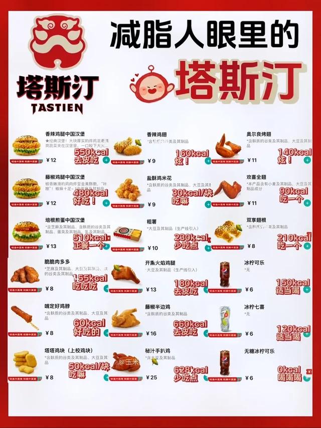 减脂人塔斯汀吃法｜吃爽不胖的秘密✓