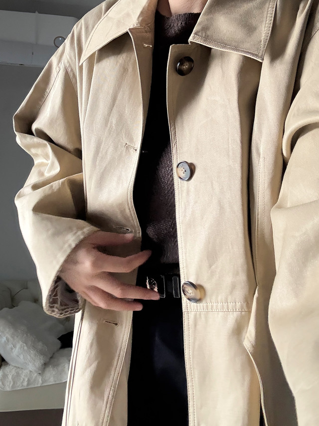 双11法式氛围感！ELLE卡其风衣太绝了🍂