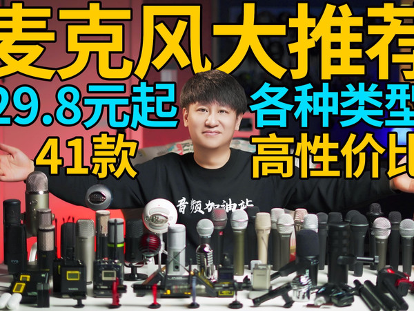 29块8到23000元!41款麦克风大推荐!各种类型,各种用途全搞定!选麦克风看这一个视频就够了!【音频加油站】