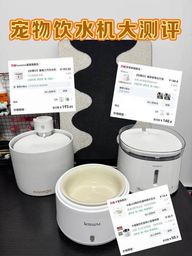 猫咪喝水难题有救了！3款饮水机实测后我留了