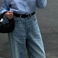 小个子秋季高腰阔腿裤穿搭