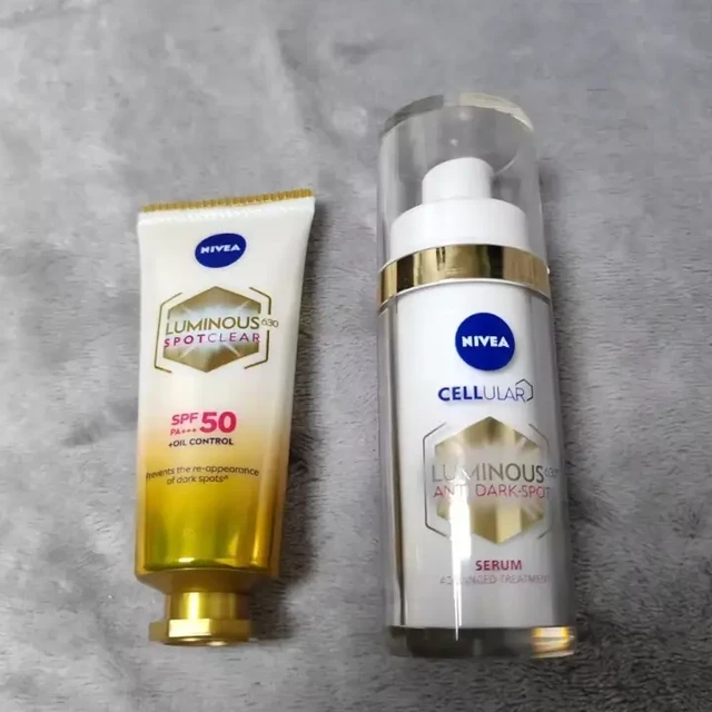 🌸白天抗斑 晚上修复✨用了这套我真的亮了一度💛
	
最近坚持用NIVEA Luminous630这套淡斑组合，
真的要来夸一下～肤色提亮、痘印也淡了🥹✨
	
我是在 Lazada 店铺 SPARK M