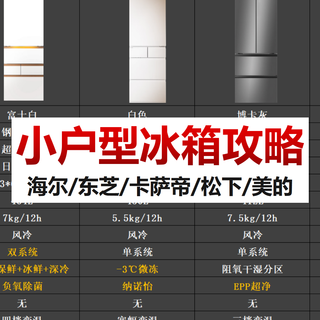 小户型冰箱选购攻略，附海尔/东芝/美的/松下/卡萨帝冰箱对比
