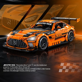 梅赛德斯 AMG GT3 1:8积木车模开售！全面顶配，CaDA创新气动千斤顶玩法