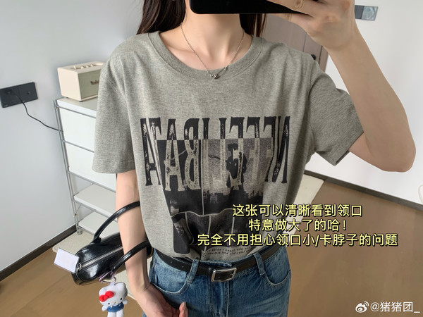 关键词：晚8点开拍⏰美式cp 复古主题vintage字母双纱宽松TEE 对镜拍搭配图/卡卡163,91上身均为M码🔺购买指路👉🏻：5.24日周六晚8点 美式cp 复古主题vintage字母双纱宽松TE