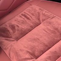 冬日驾车暖心神器！巫记火山红毛绒坐垫太绝了