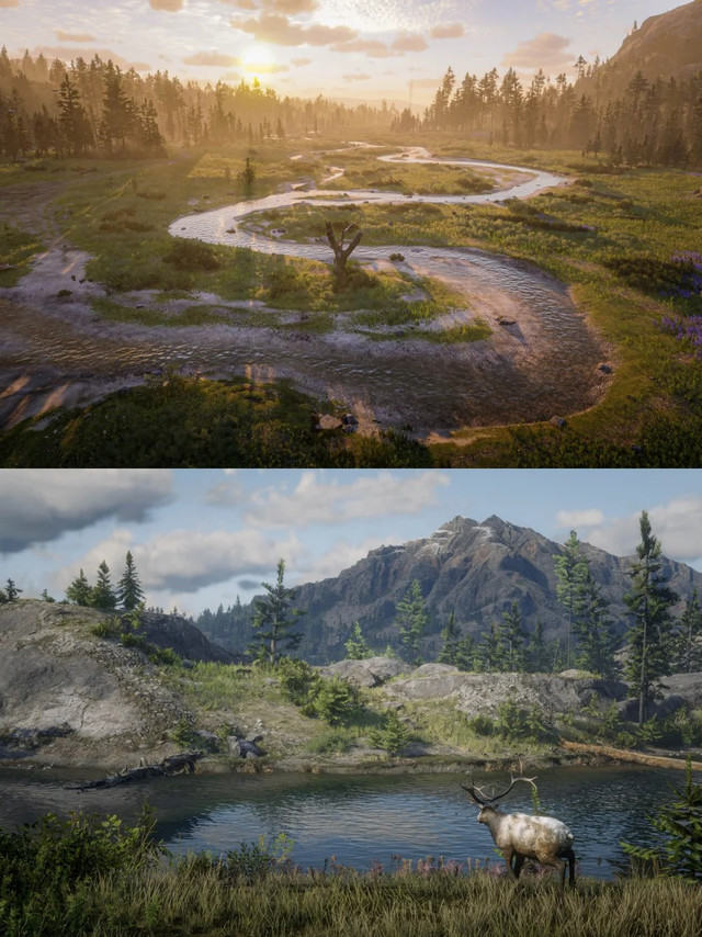 【荒野大镖客 2】沉浸式逛自然！R 星的风光美学太绝了