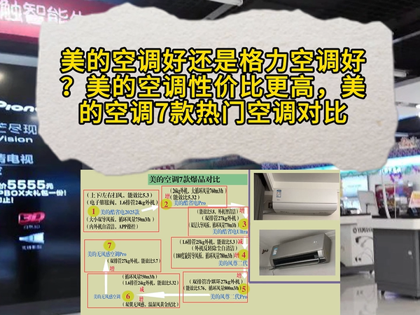美的空调好还是格力空调好？美的空调性价比更高，7大爆款对比