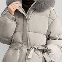 双十一新品封神！雅鹿狐狸毛领羽绒服，保暖显瘦两不误
