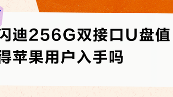 闪迪256G双接口U盘值得苹果用户入手吗？1800+用户真实观点大PK
